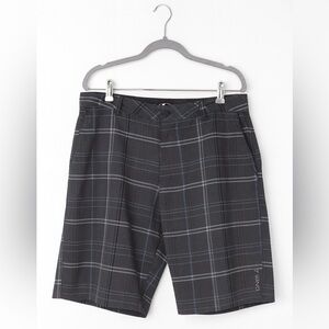 O’Neill Men’s Gray Plaid Flat Front Shorts Size 34 Skateboard Streetwear Summer